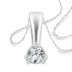 Vighnaharta Alloy Elegant Solitaire Rodium Plated Pendant With Chain For Women & Girls 
