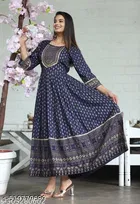 Rayon Kurti for Women, Blue 