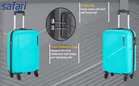 Safari Carter Pro 8 Wheels Small Cabin Size Trolley Bag  Polyproplyene Spinner Luggage, 55Cm, 