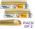 Aluminium Home Foil for Kitchen (Gold, 9 m) (Pack of 2)