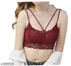 Net Bra for Women, Maroon 