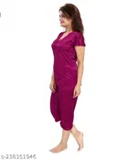 Satin Nightsuit Set for Women 