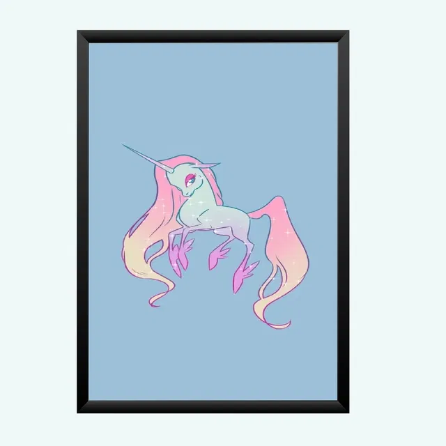 Polyester Unicorn Wall Photo Frame (Multicolor, 5x7 inches)