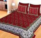 Jaipuri Cotton 88x88 Inch Double Bedsheet with 2 Pillow Cover 