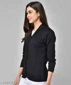 Woolen Solid Full Sleeves Sweater for Women 