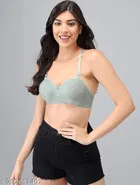 Cotton Blend Solid Lingerie Set for Women 