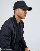Baseball Polycotton Caps for Men & Women, Black