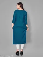 Ethnic Motif Embroidered Rayon Kurti for Women 