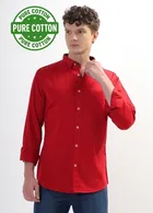 100% Cotton Full Sleeves Solid Shirt for Men 