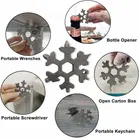 8-in-1 Stainless Steel Snowflake Multipurpose Tool, Bottle Opener/Flat Phillips Screwdriver Kit/Wrench, Stocking Stuffers 