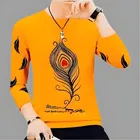 Cotton Blend Round Neck T-Shirts for Men 
