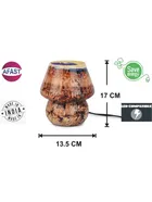 Afast Glass Table Lamp with Decorative Glass Shade - Elegant Brown and Gold Design 