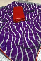 Georgette Printed Saree for Women 