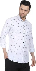 Cotton Blend Printed Shirt for Men 