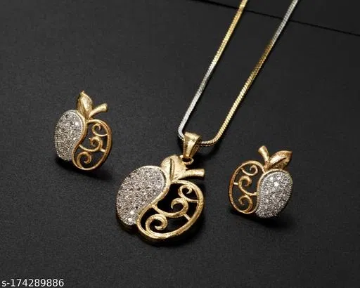 Pendant Set for Women (White, Free Size)