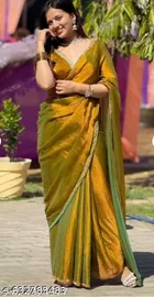 JImmy Choo Saree for Women, Gold 