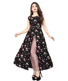 Poly Crepe Printed Kurti for Women 