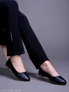 Shoetopia Solid Synthetic Round Toe Ballerinas 