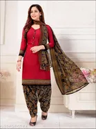 Cotton Printed Salwar Suit & Dupatta Sets for Women 