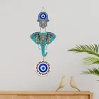 Khatu Craft  Elephant Evil Eye Hanging 20x40cm