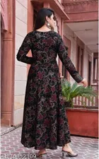 Rayon Gown for Women Black 