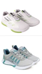 Sports Shoes for Men, Pack of 2, Grey & White 