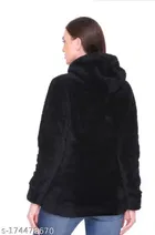 Woolen Full Sleeves Hooded Sweatshirt for Women 