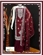 Chanderi Cotton Embroidered Punjabi/All Over Suits for Women 