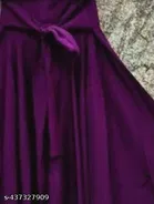 Polyester Solid Dress for Girls, Wine 