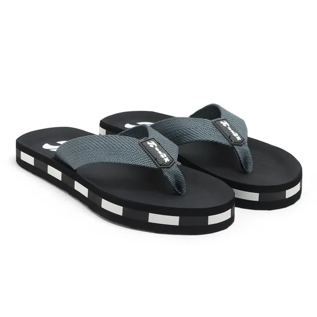 Solid Flip-flops for Men (Black, 10)