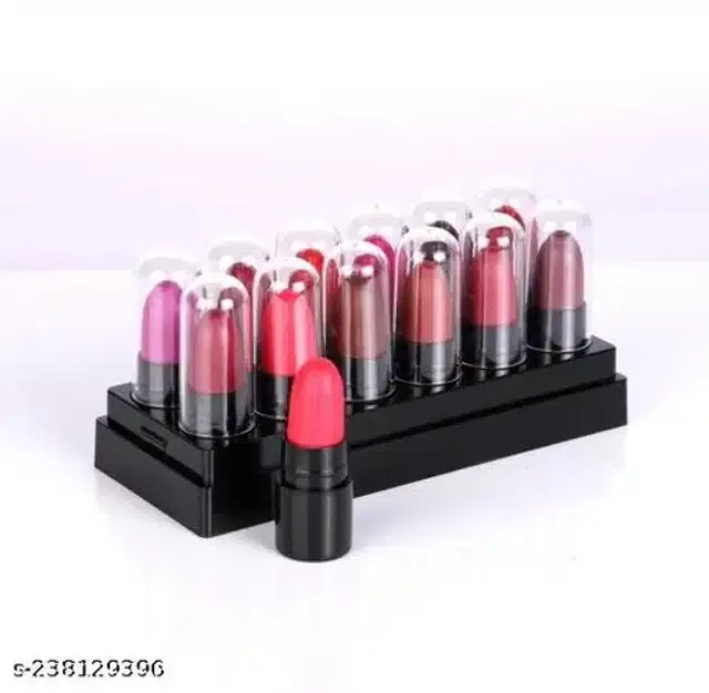 Matte Mini Lipstick (Multicolor, Pack of 12)