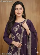 Georgette Punjabi/All Over Suits Semi-Stitched Suits 