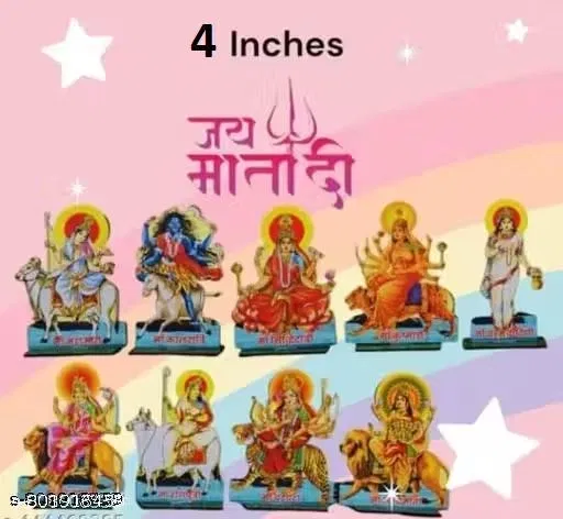 Nav Durga Murti (Wooden, Multi)