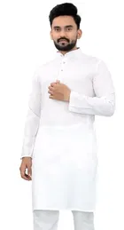 Kurta For Men (White, L)