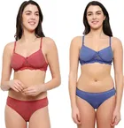 Cotton Blend Lingerie Set for Women 