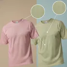 Polyester Round Neck T-shirt for Men, Multicolour, Pack of 2 