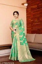 Organza Zari Woven Saree for Women 