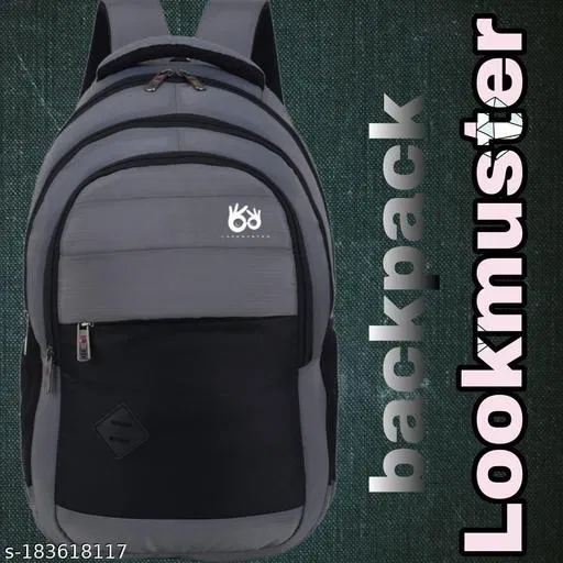 Nylon Backpack for Men & Women, Grey