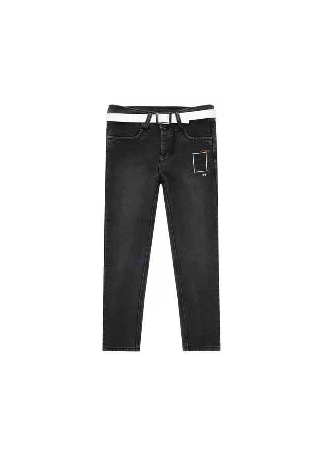 Slim fit Denim Jeans for Boys (Black, 26)