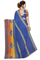 कानूड़ा फैंसी विमेंस जॉर्जेट फ्लावर प्रिंटेड साड़ी 