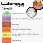 6-in-1 Colors Corrector Palette with Contour Stick, Multicolor, Set of 2
