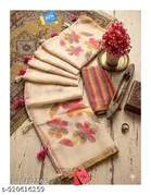 Cotton Linen Saree for Women 