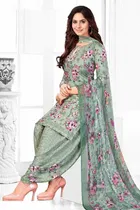 Crepe Floral Punjabi Suit for Women 