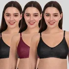 Cotton Bra for Women, Multicolour, Pack of 3 
