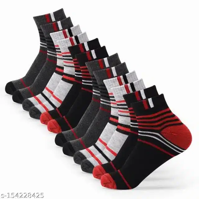 Polycotton Socks for Men (Multicolor, Set of 6)
