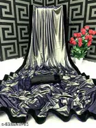 Lycra Blend Solid Saree for Women 