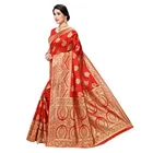 सिद्धिदाता टेक्सटाइल विमेंस ज़ेरी बॉर्डर कॉटन साड़ी विद अन-स्टीट्च्ड ब्लाउज पीस 