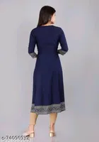 Anarkali Rayon Solid Kurti for Women 