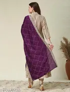 Anarkali Sequence Work Dupatta Set for Women 