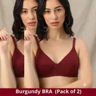 Solid Cotton Everyday Bra for Women, Pack of 2 